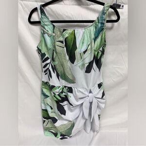 Tropical Leaf Print Women's Top